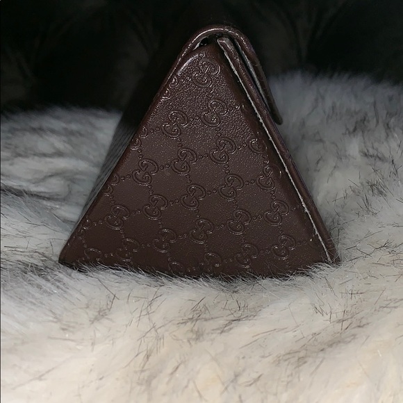 Gucci trifold brown leather sunglasses case - Picture 3 of 8